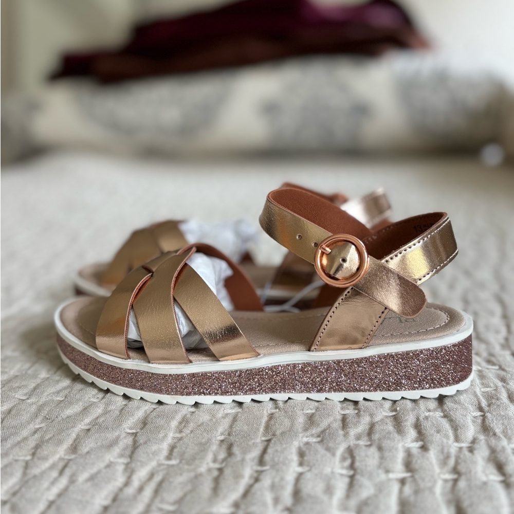 Kids Gold Sandals